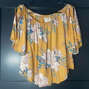 Yellow gold Billabong Floral Top